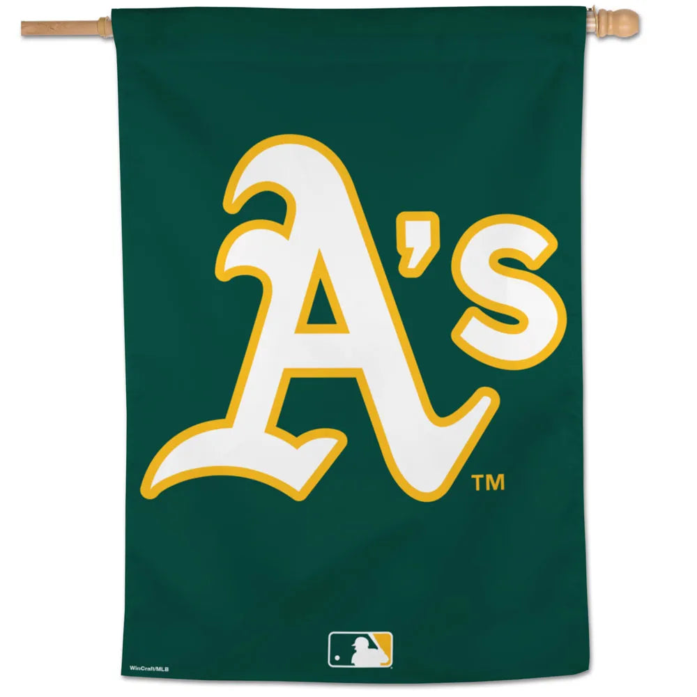 28"x40" A's House Flag; Polyester
