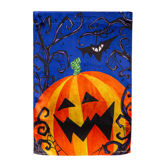 Halloween Jack O'Lantern Lustre House Flag