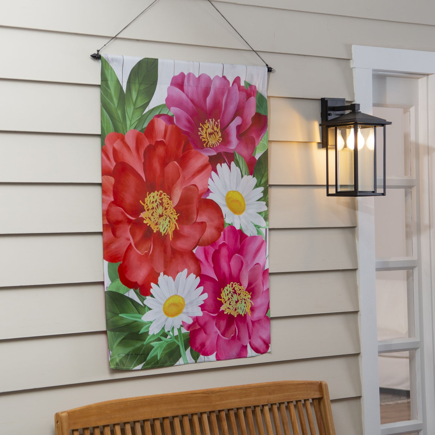 Blooming Florals Printed Suede House Flag; Polyester 29"x43"