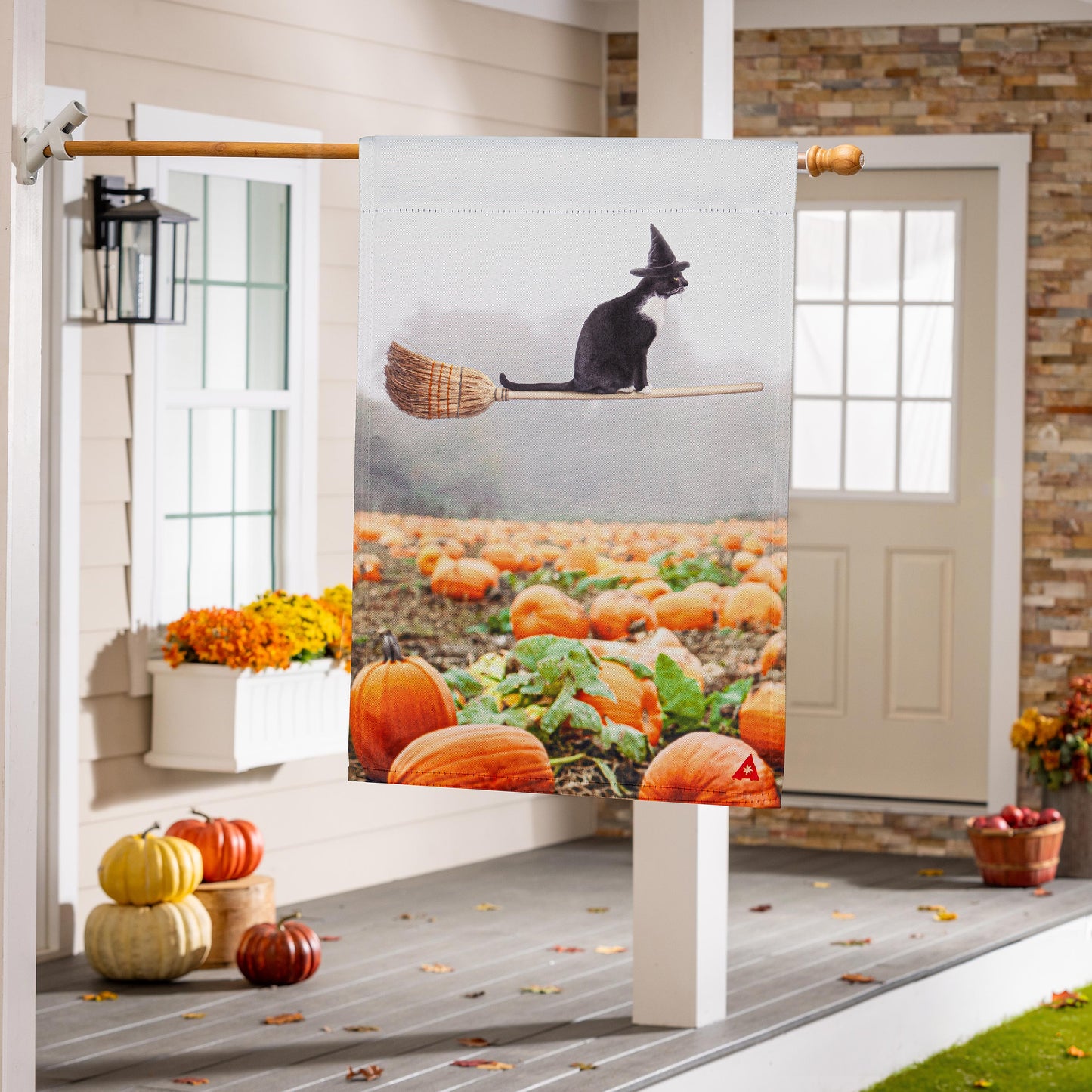 Flying Cat Printed Suede House Flag; Polyester 29"x43"