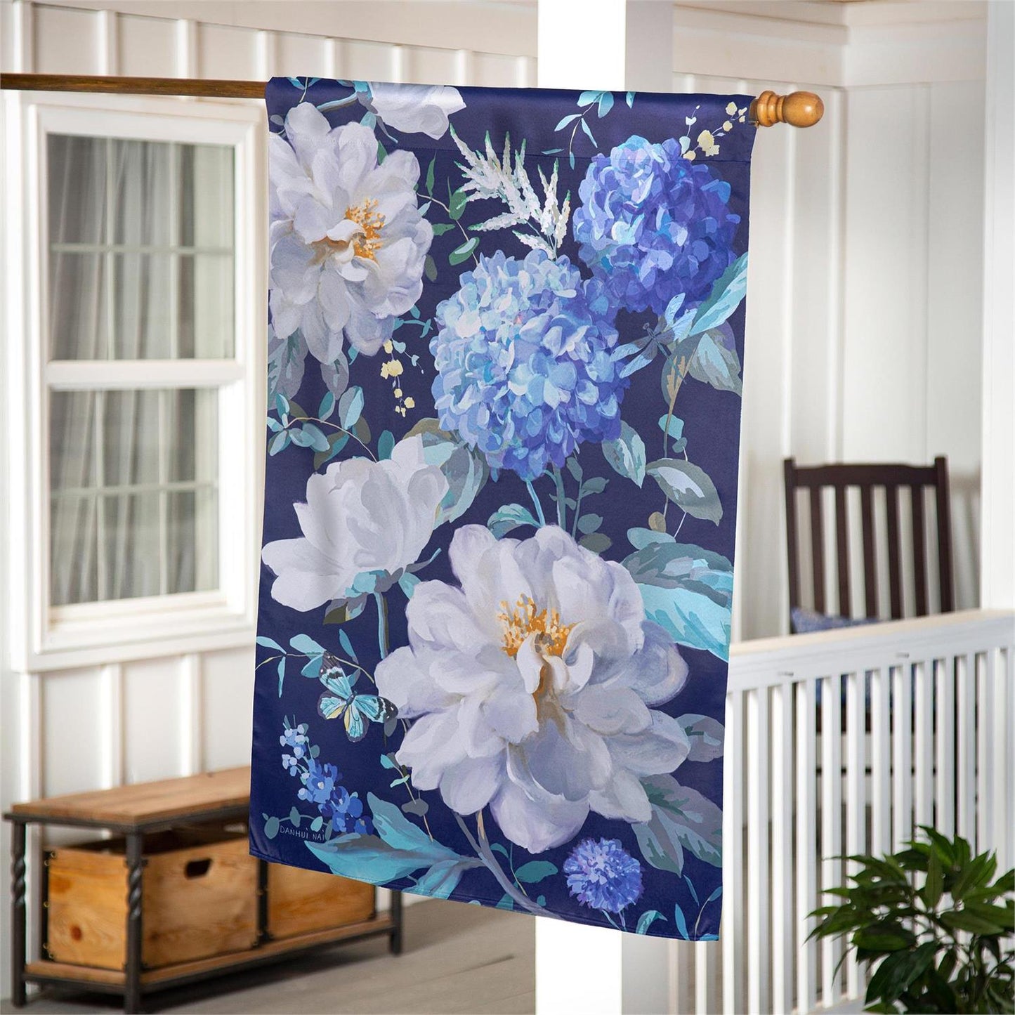 Spring Morning Blooms House Flag