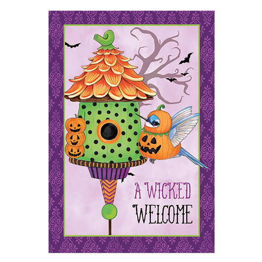 Trick or Tweet Suede House Flag; Polyester 29"x43"