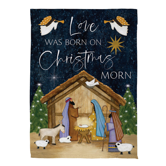 Love Was Born Suede House Flag; Polyester 29"x43"