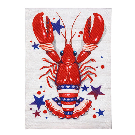 Patriotic Crawfish Garden Flag