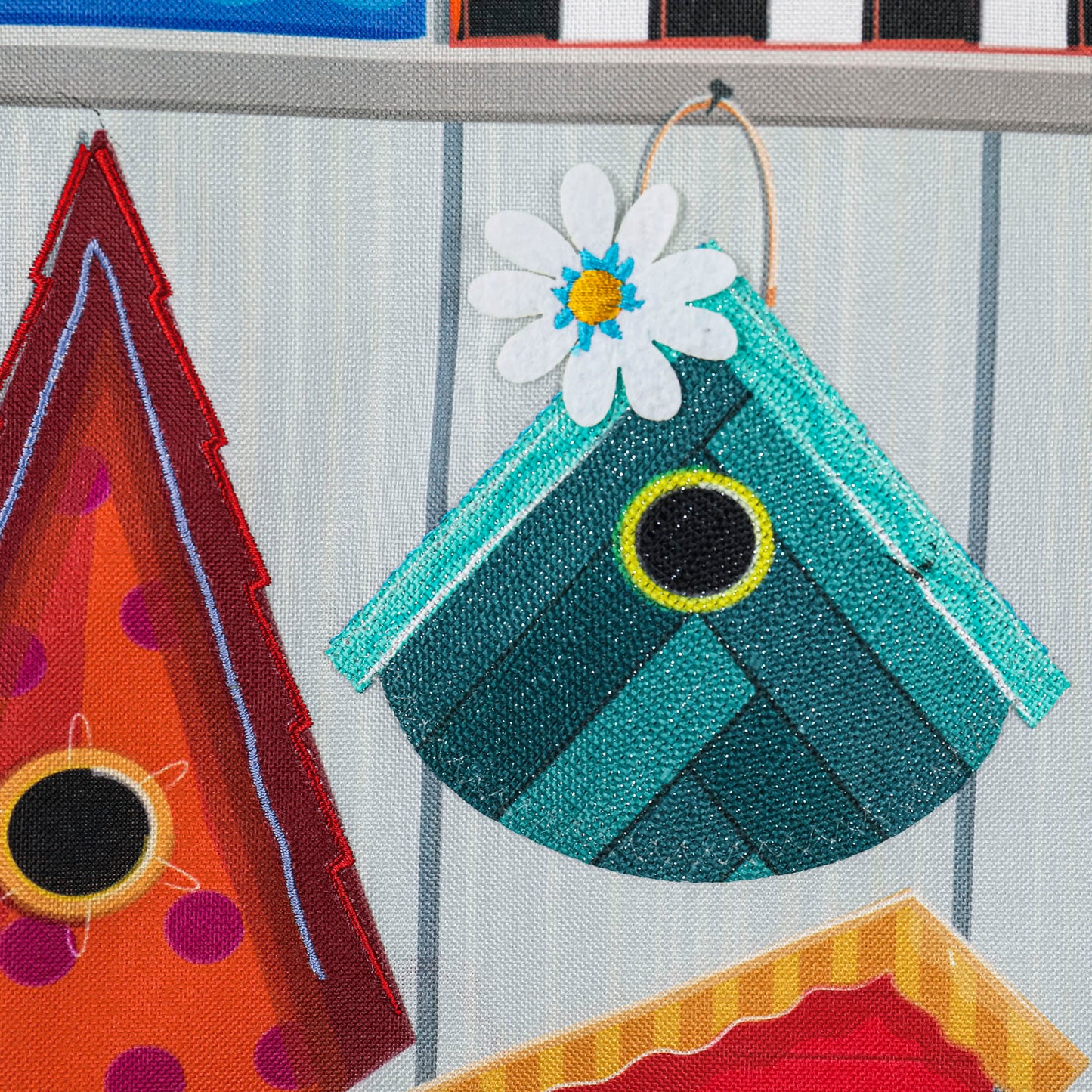 Ornate Birdhouses House Flag