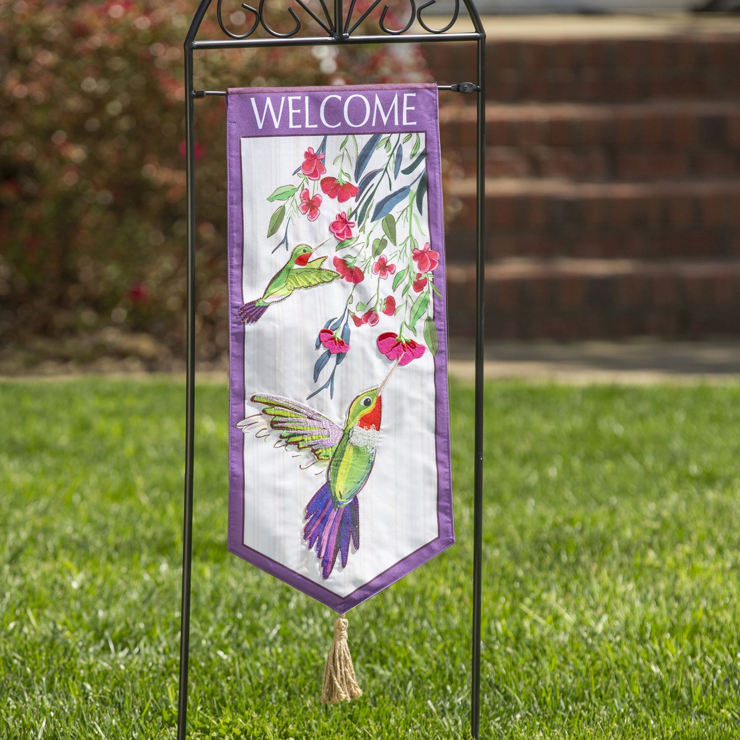 Hummingbird Friends Everlasting Impressions Garden Flag