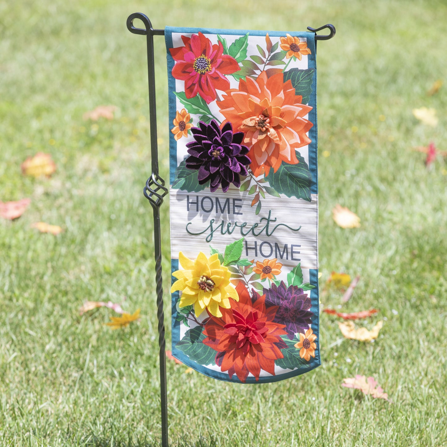 Fall Floral Home Sweet Home Everlasting Impressions Garden Flag