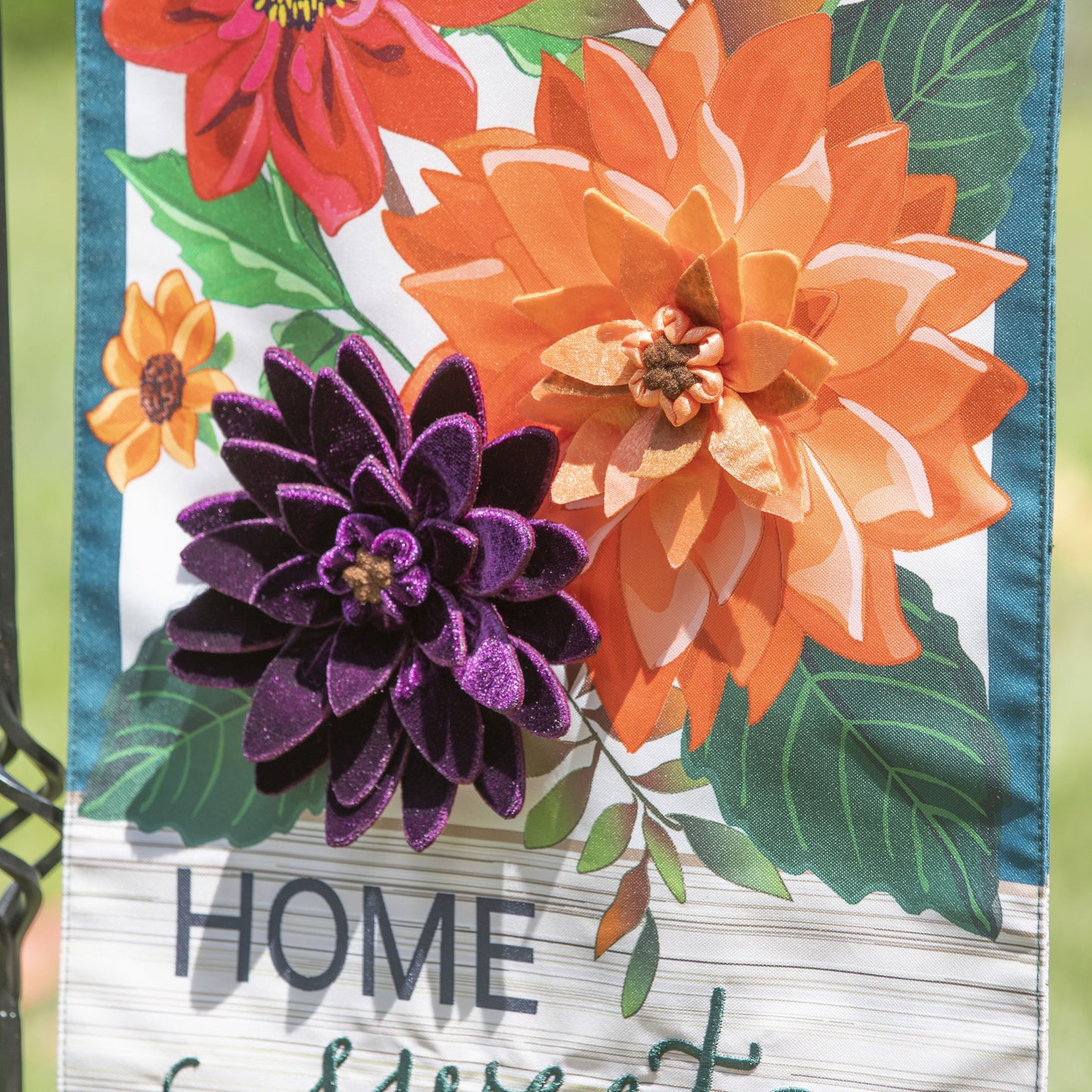 Fall Floral Home Sweet Home Everlasting Impressions Garden Flag