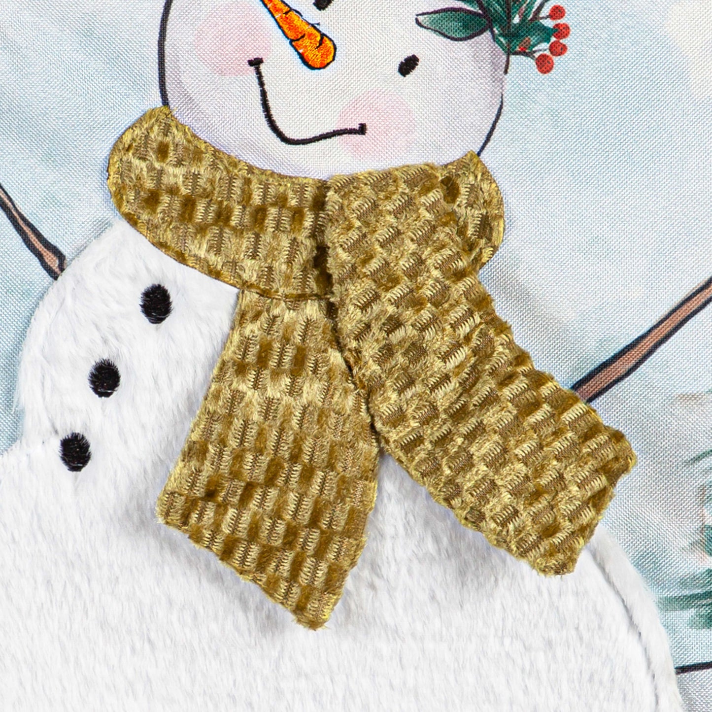 Snowman Garden Flag; Linen Textured Polyester 12.5"x18"