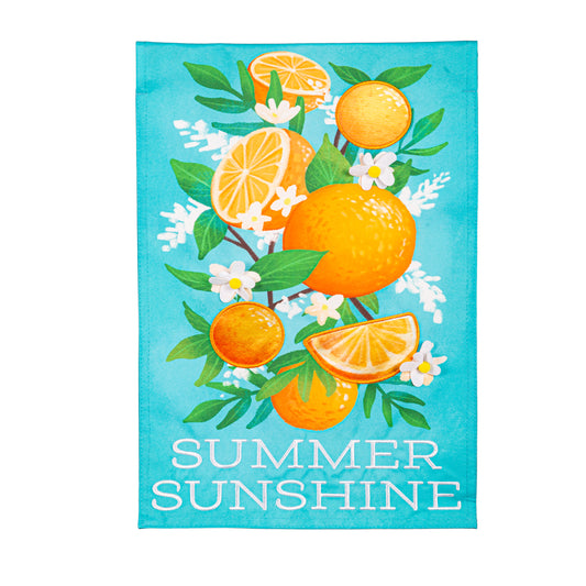 Summer Sunshine Garden Flag; Linen-Polyester 12.5"x18"