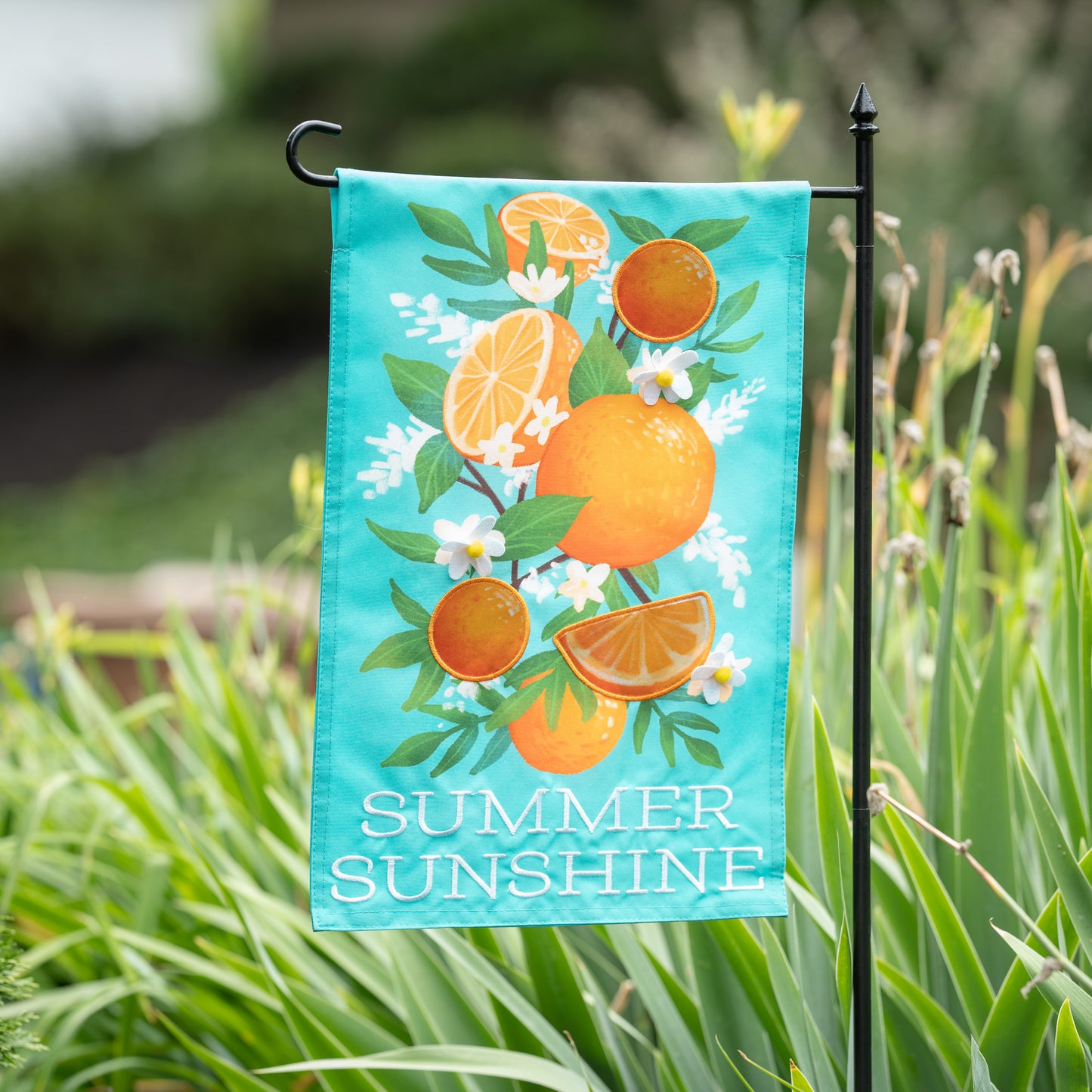 Summer Sunshine Garden Flag; Linen-Polyester 12.5"x18"