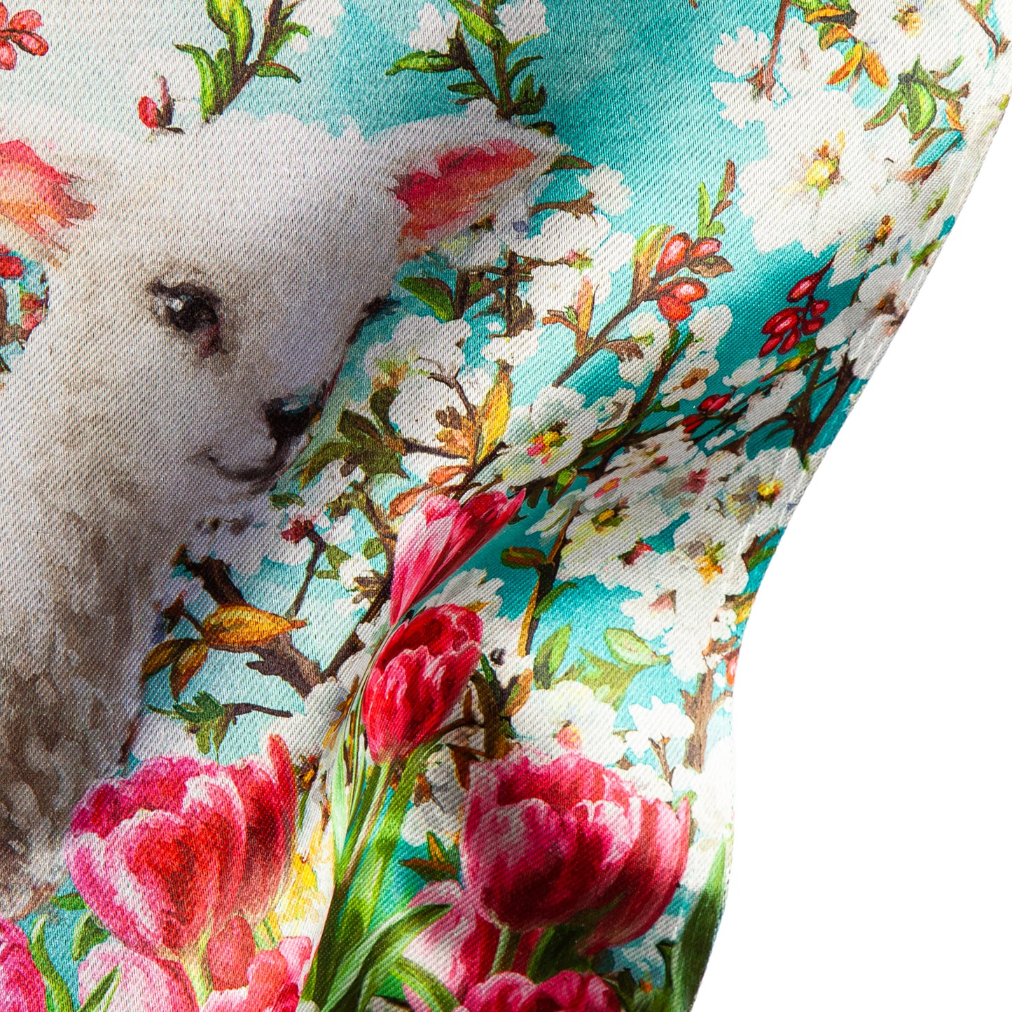 Easter Lambs Lustre Garden Flag; Linen Polyester 12.5"x18"