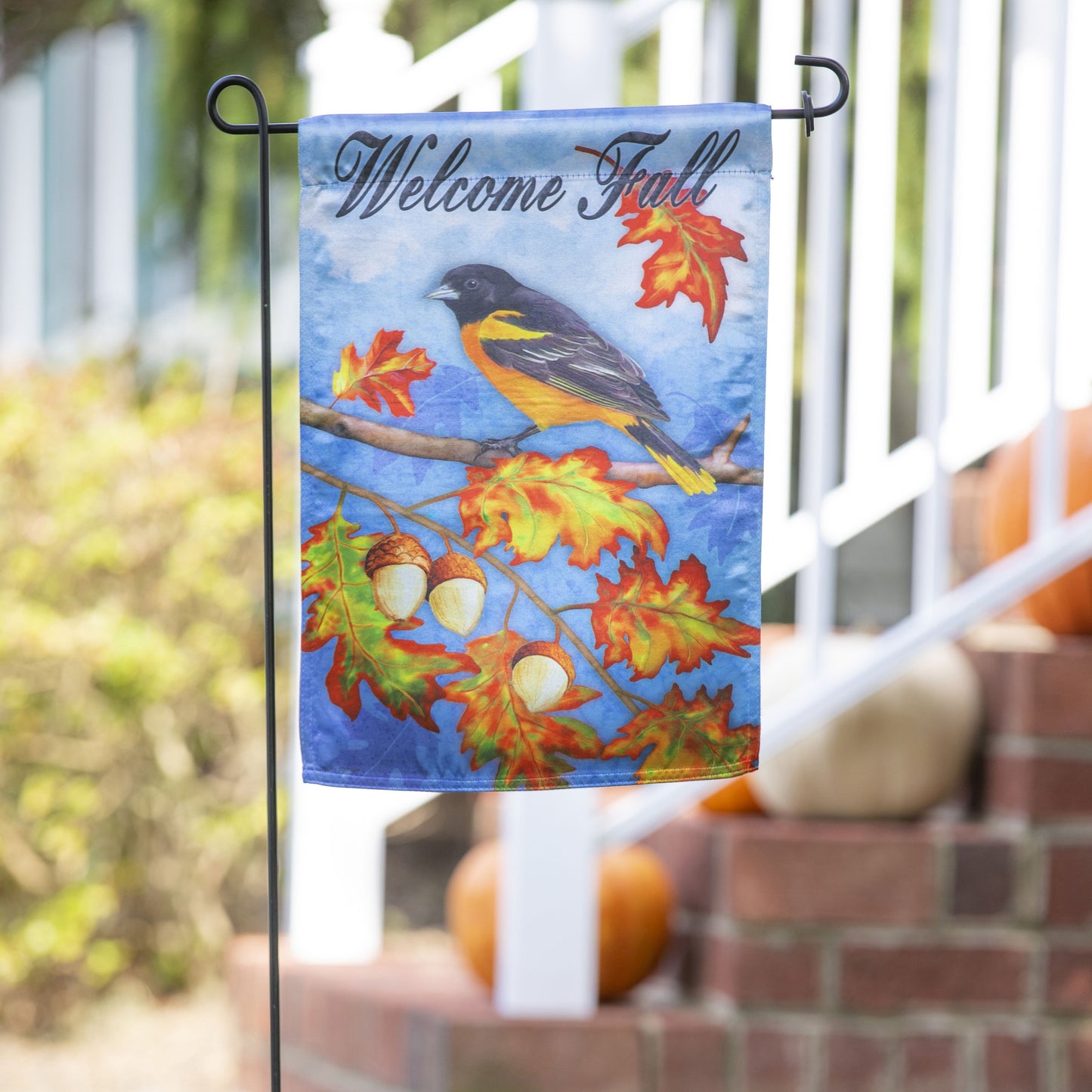 Welcome Fall Oriole Garden Flag