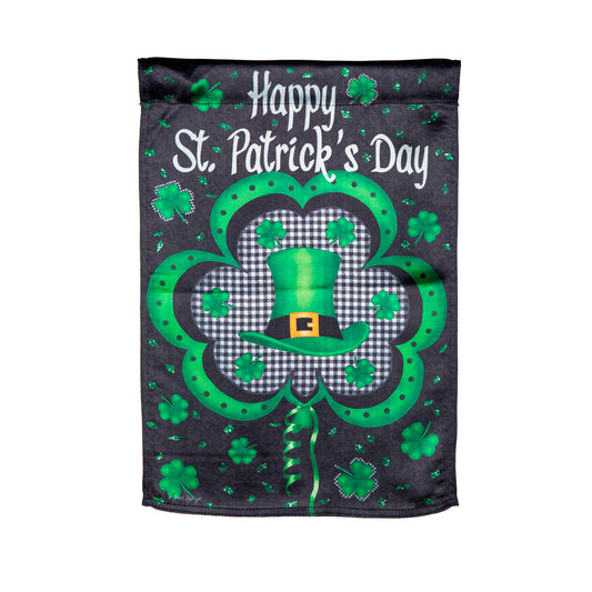 Welcome St Pats Lustre Garden Flag; Polyester 12.5"x18"