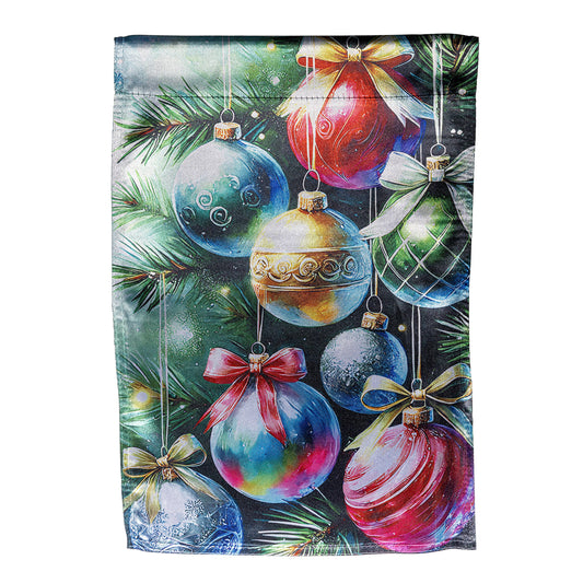Holiday Ornaments Lustre Garden Flag; Polyester 12.5"x18"