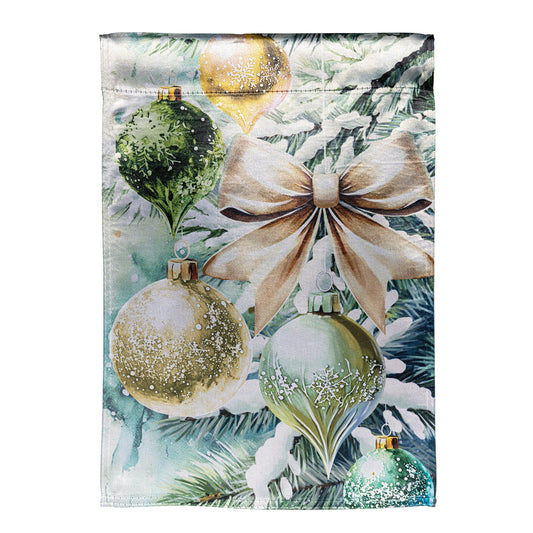 Holiday Ornaments Lustre Garden Flag; Polyester 12.5"x18"