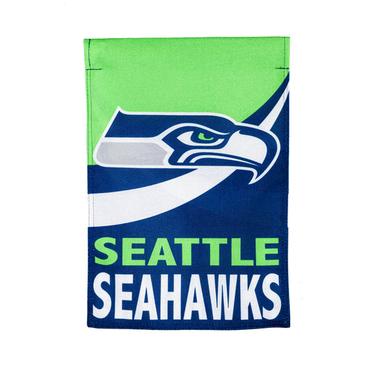 28"x44" Seattle Seahawks Double Sided Burlap House Flag