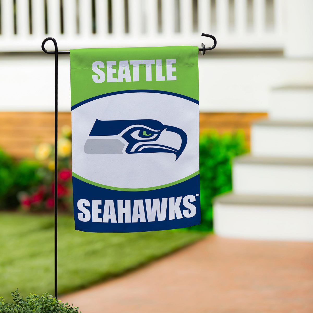 12.5"x18" Seattle Seahawks Double Sided Suede Garden Flag