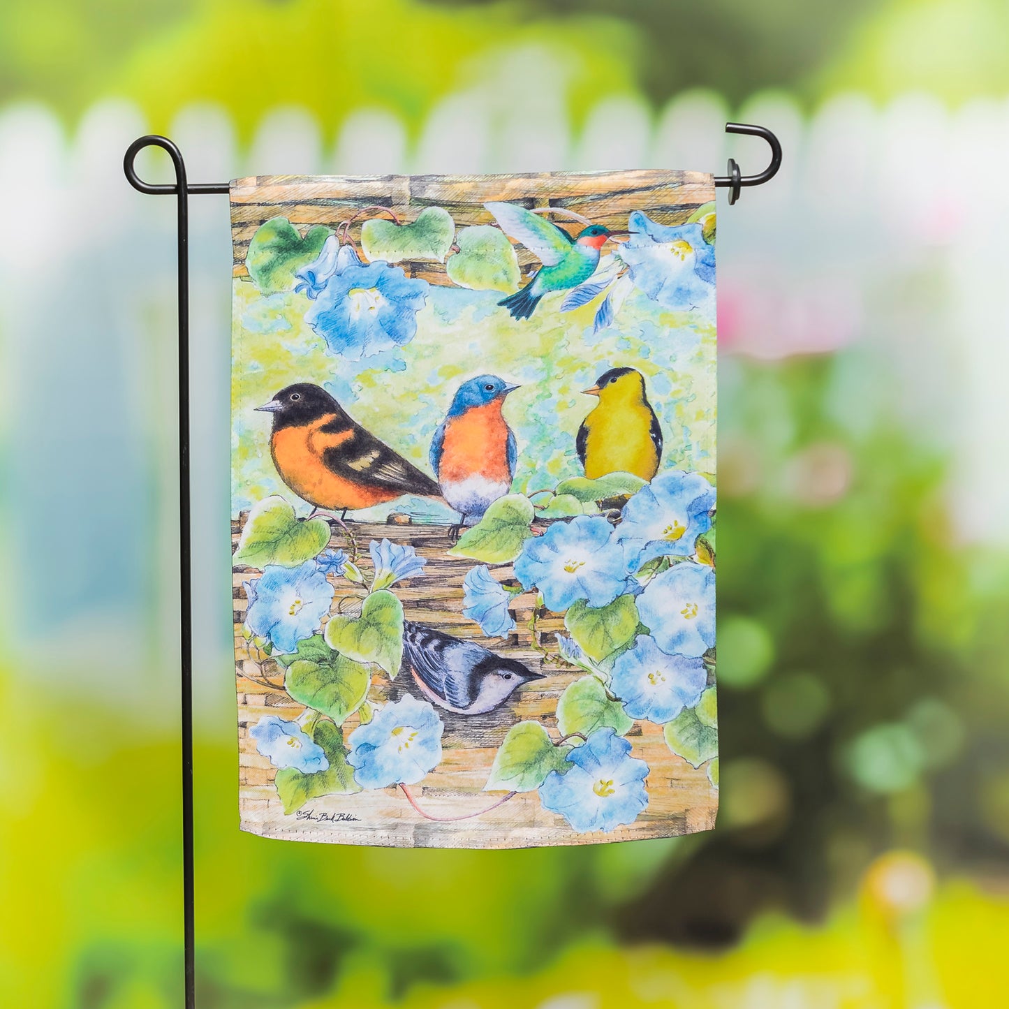 Spring Basket Bird Friends Garden Flag
