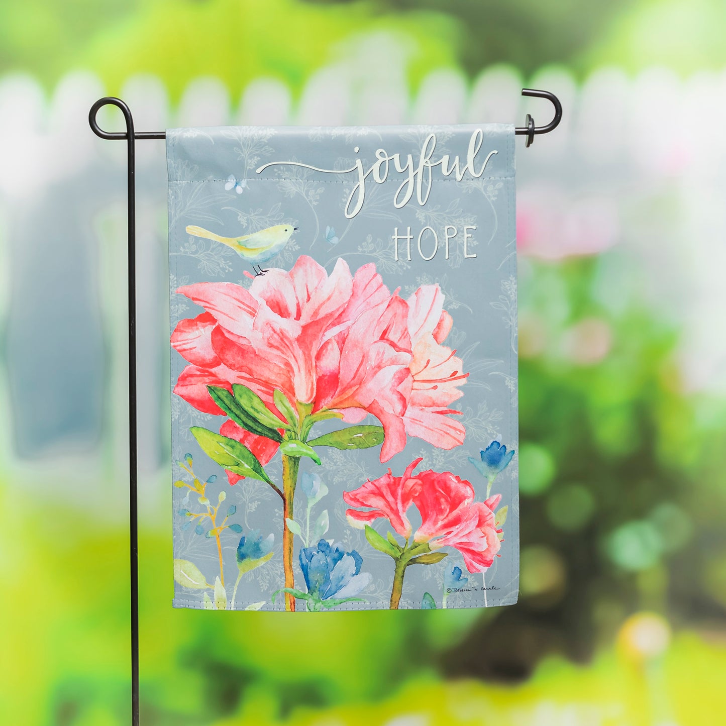 Joyful Hope Printed Suede Garden Flag; Polyester 12.5"x18"