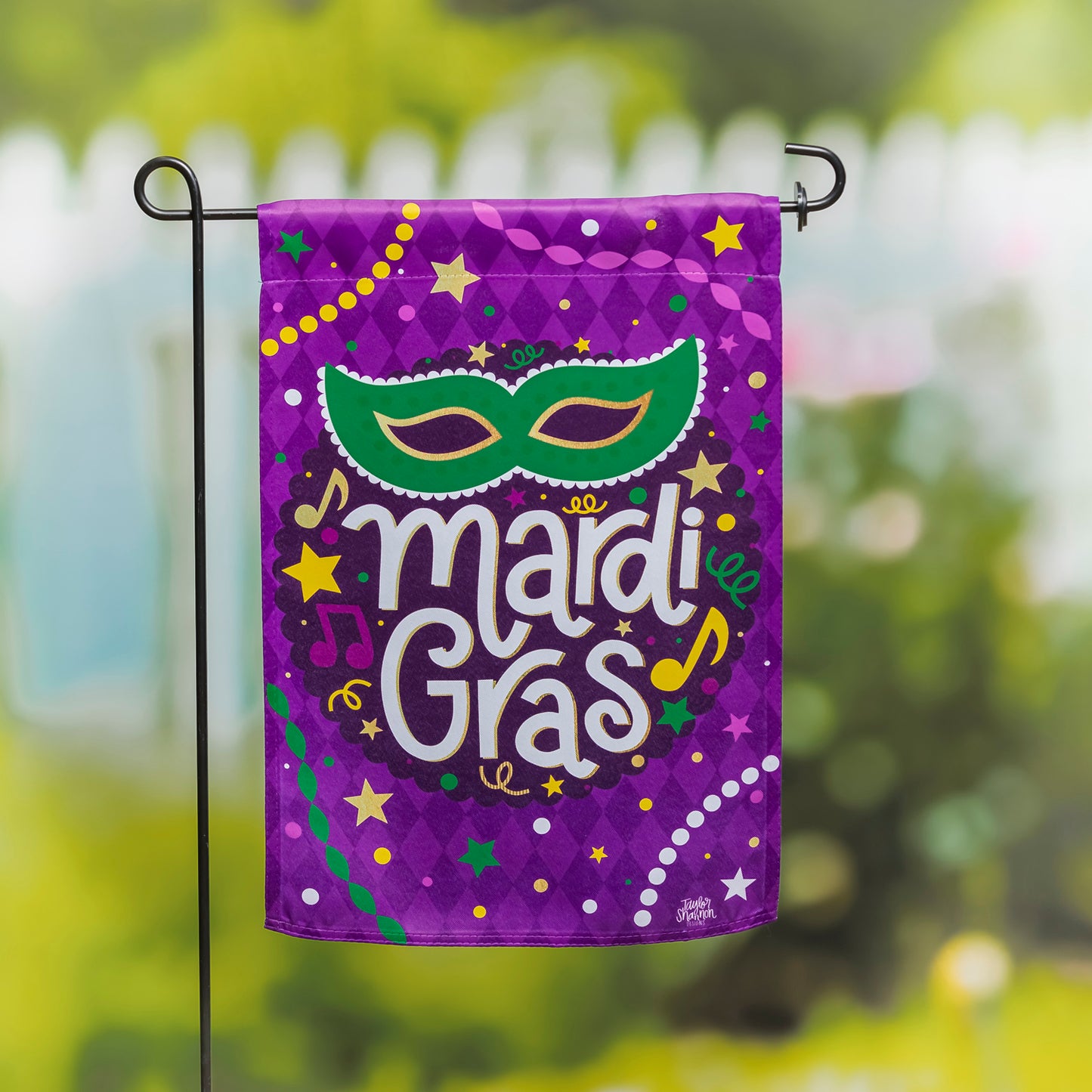 Mardi Gras Party Garden Flag