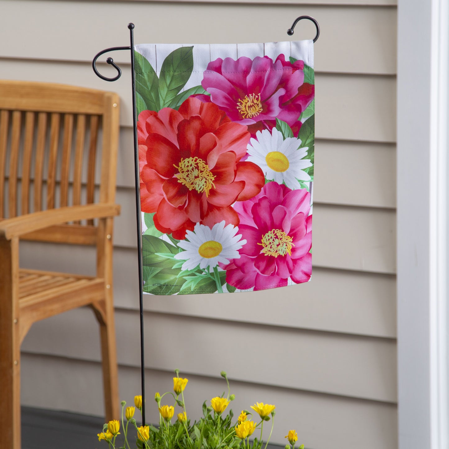 Blooming Garden Printed Suede Garden Flag; Polyester 12.5"x18"