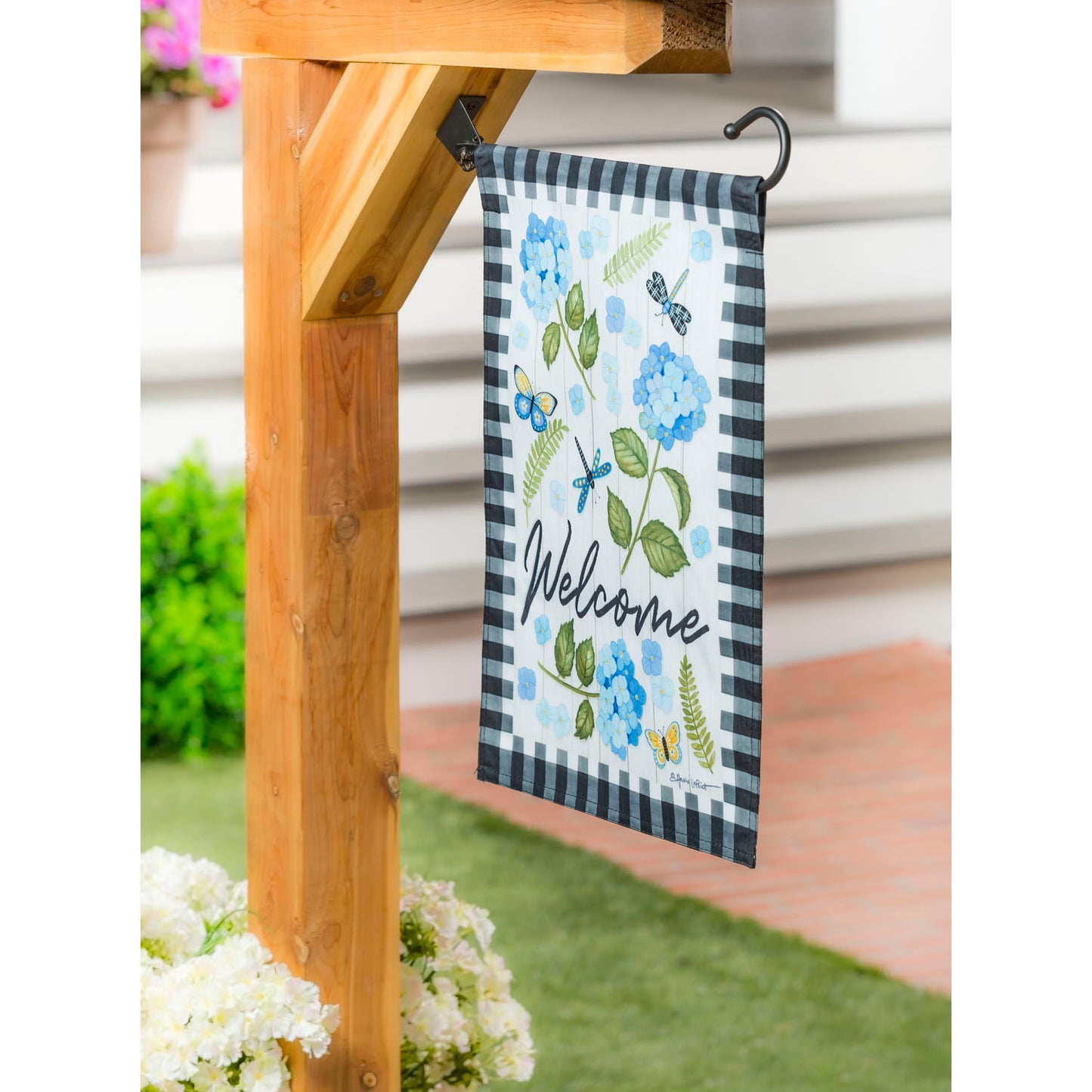 Dragonfly Welcome Garden Flag