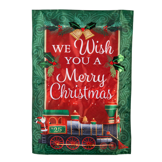 North Pole Express Printed/Applique House Flag; Polyester 28"x44"