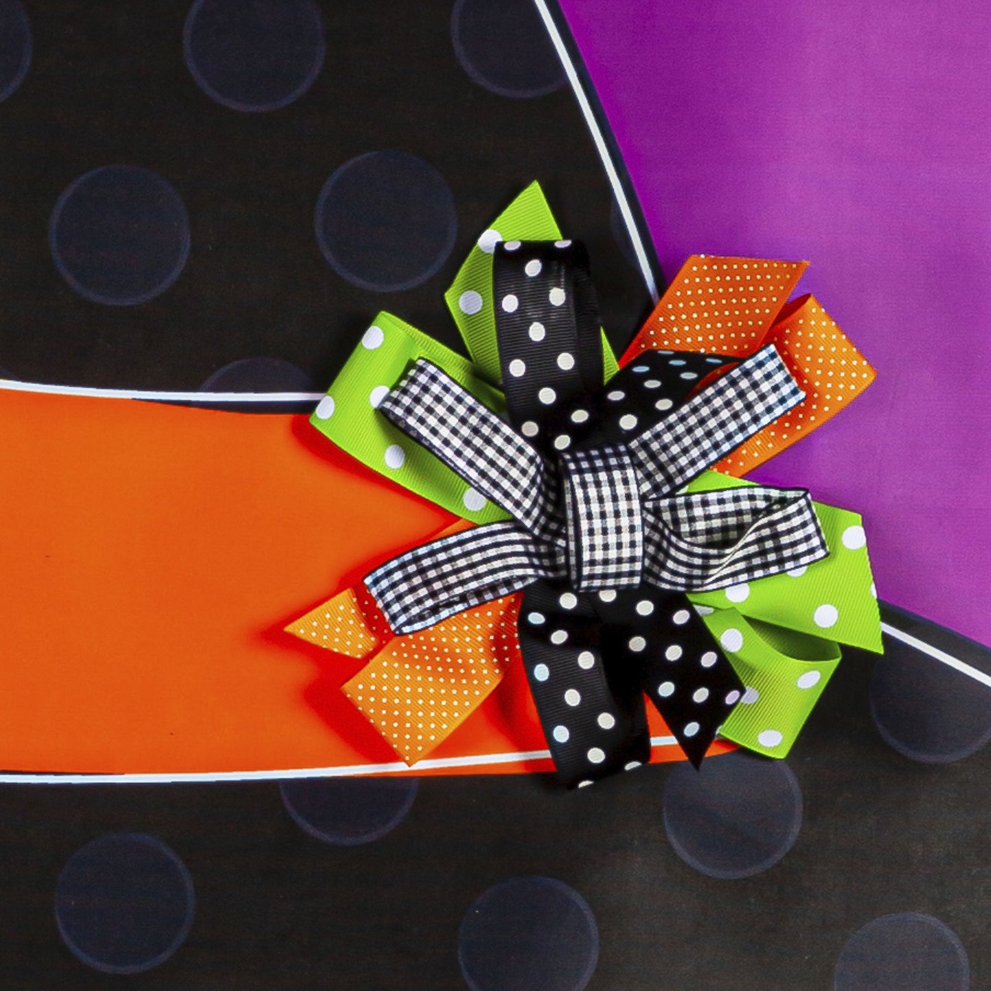 Trick or Treat Witch Printed/Applique House Flag; Polyester 28"x44"