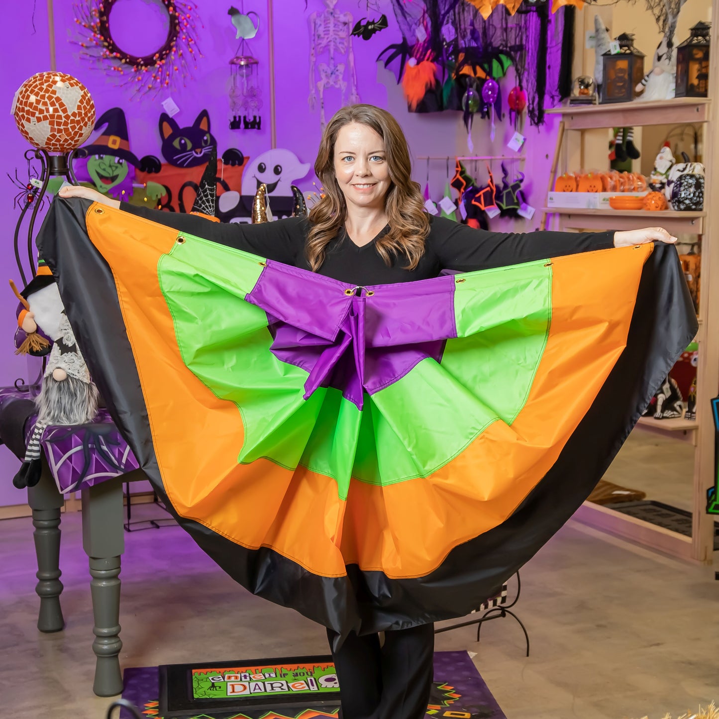 Halloween Striped Full Fan Decoration