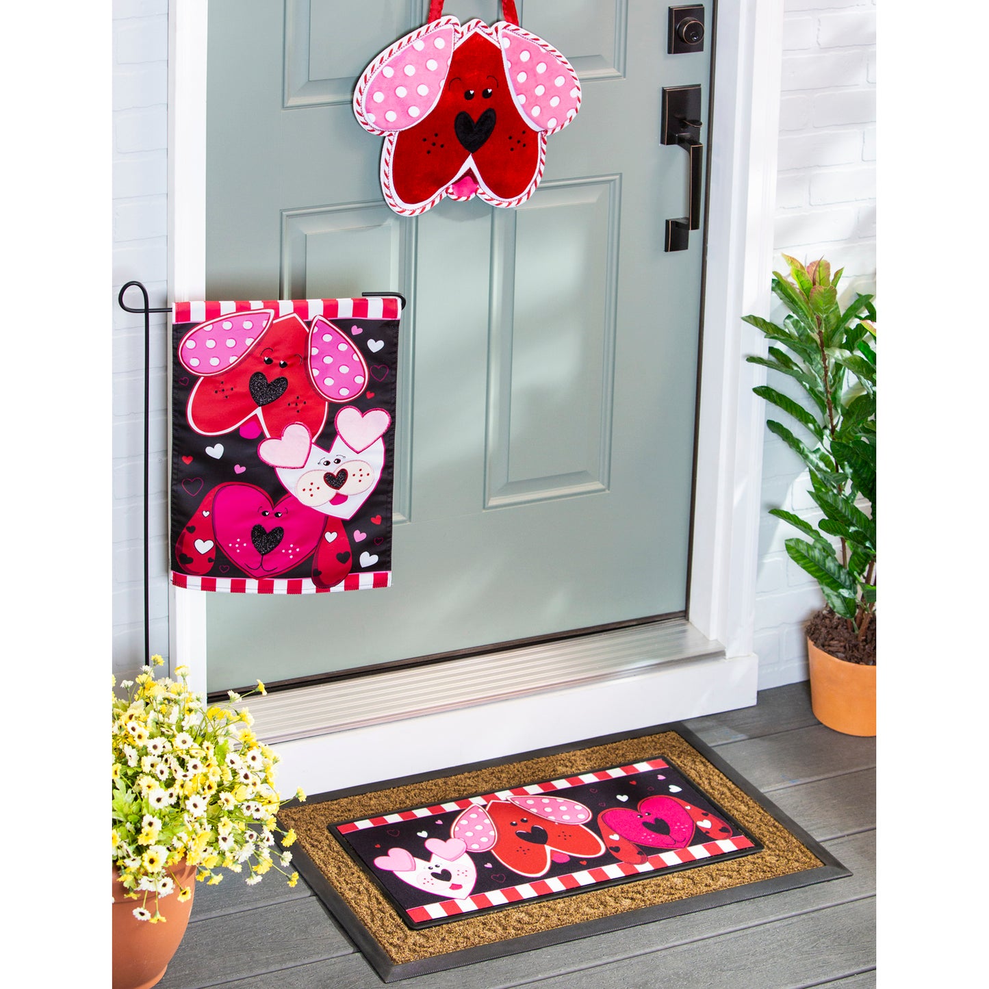 Puppy Love Garden Flag