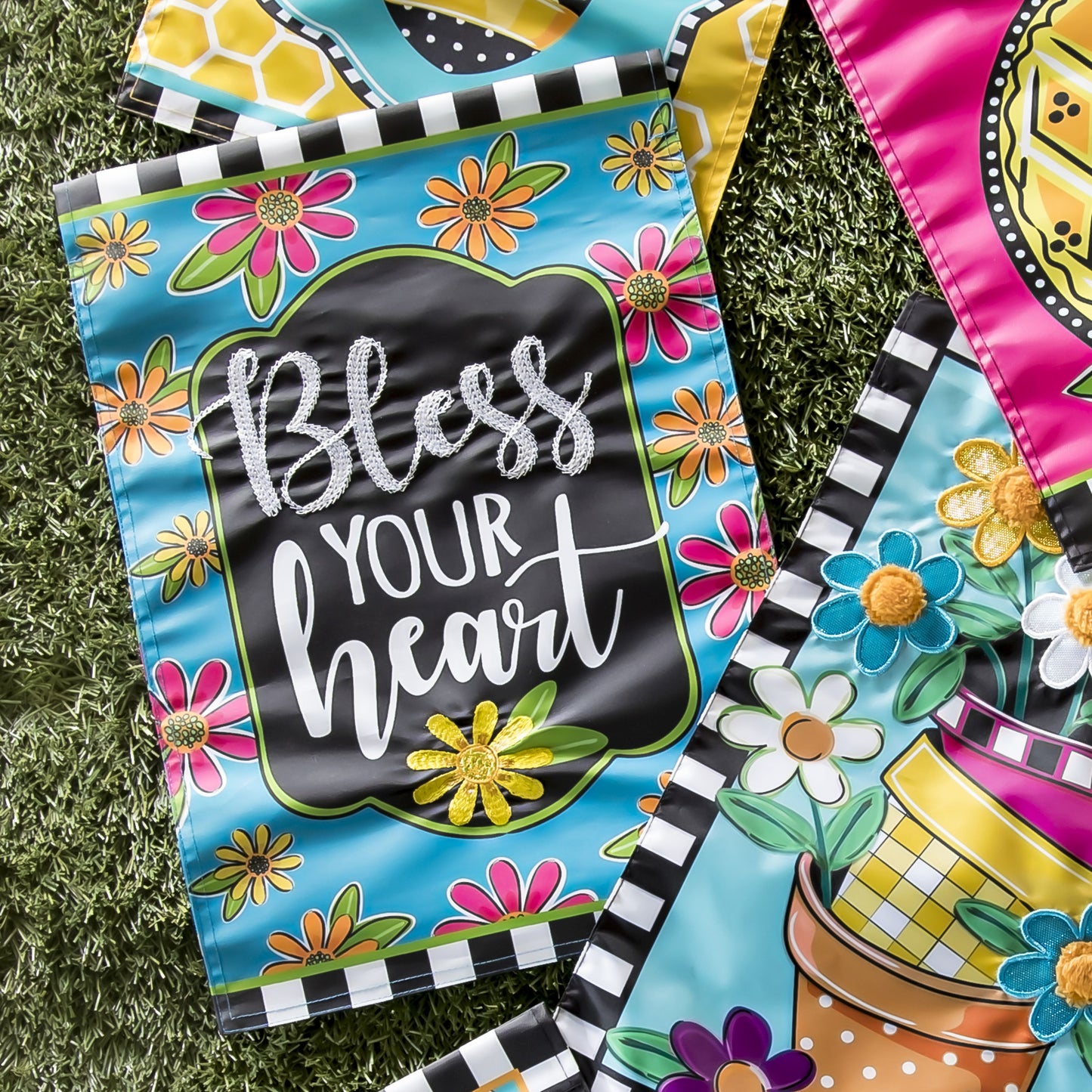 Floral Blessings Garden Flag