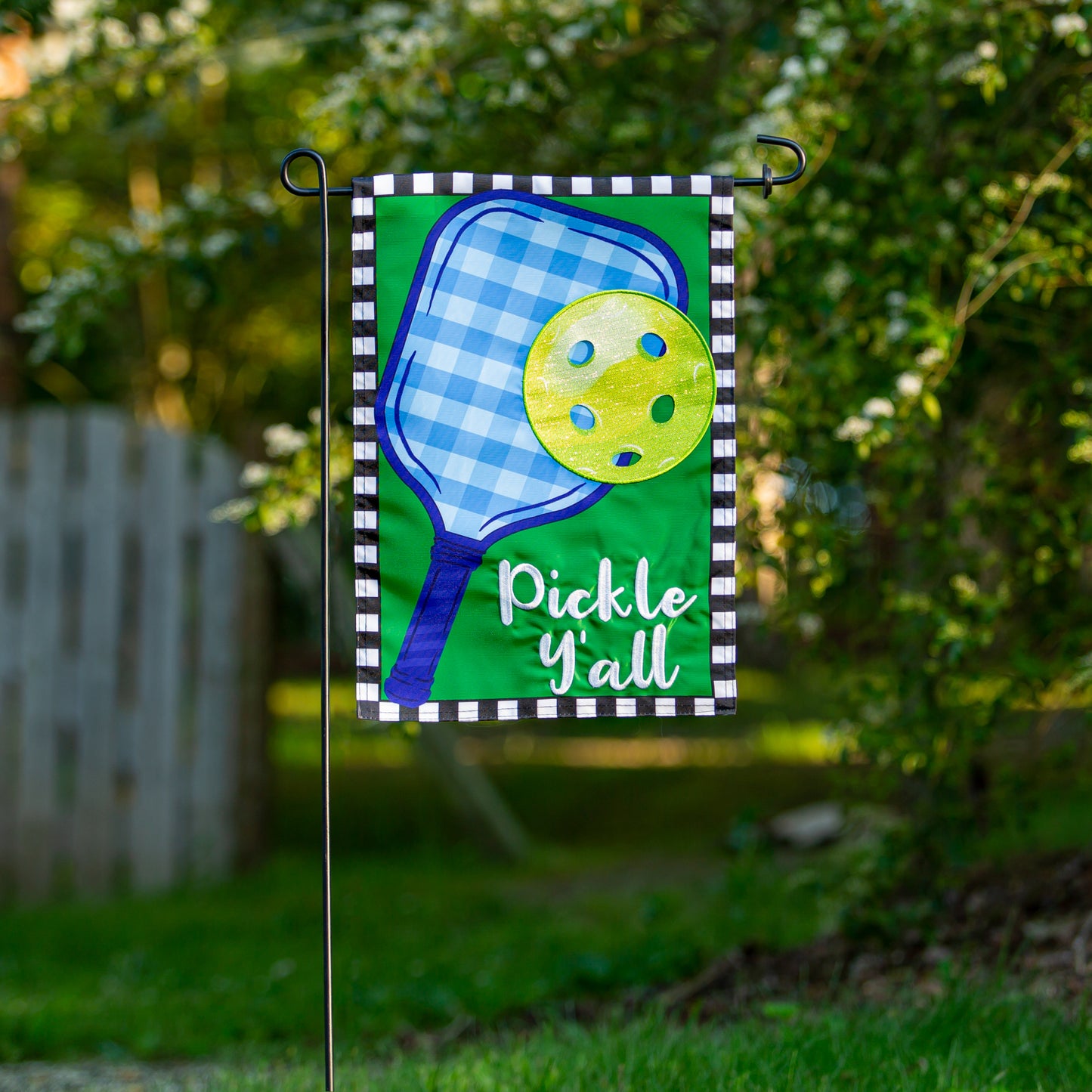 Pickle Ya'll Printed/Applique Garden Flag; Polyester 12.5"x18"
