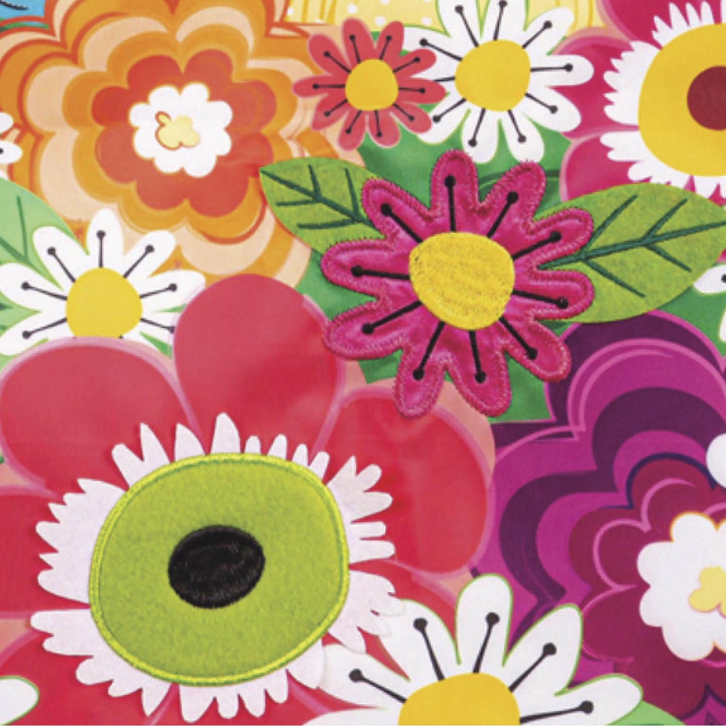 Hello Sunshine Applique Garden Flag; Polyester 12.5"x18"