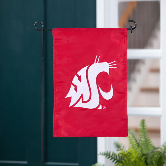 12.5"x18" Washington State University Cougars Applique Garden Flag