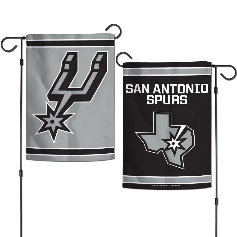12.5"x18" San Antonio Spurs 2-Sided Garden Flag; Polyester