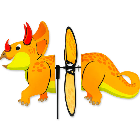 Triceratops Petite Spinner; Polyester 18"x11.25", diameter 12.5"OD"