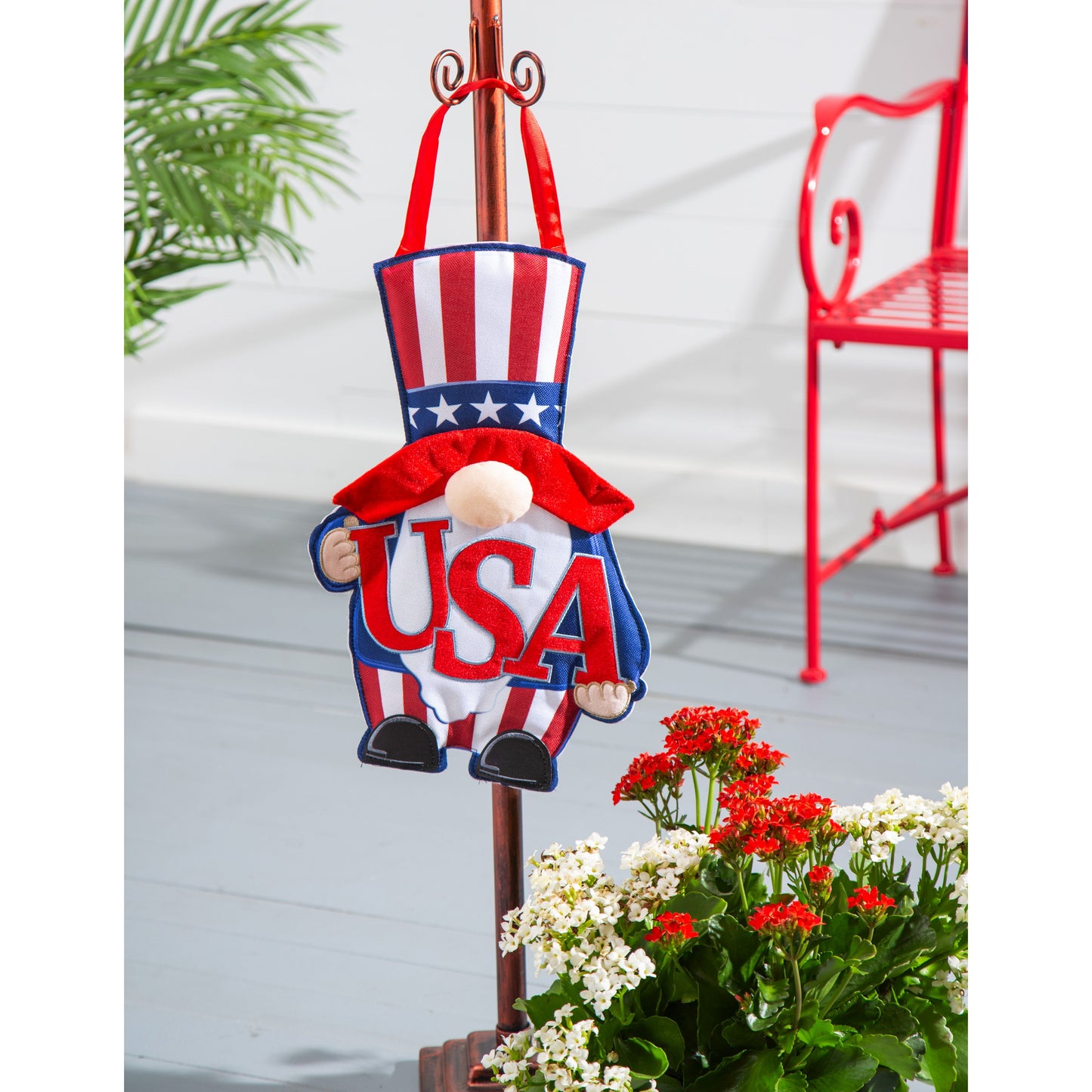 USA Patriotic Gnome Door Decor Hanger