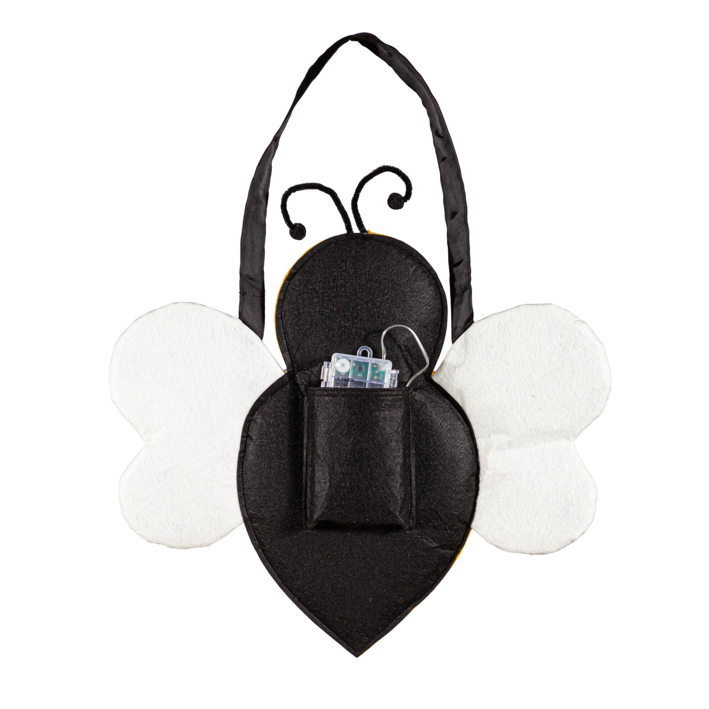 Home Sweet Home Bee Lit Door Hanger; Burlap 17"Lx17"W