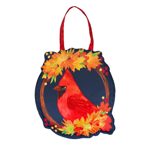Fall Cardinal Wreath Door Decor Hanger