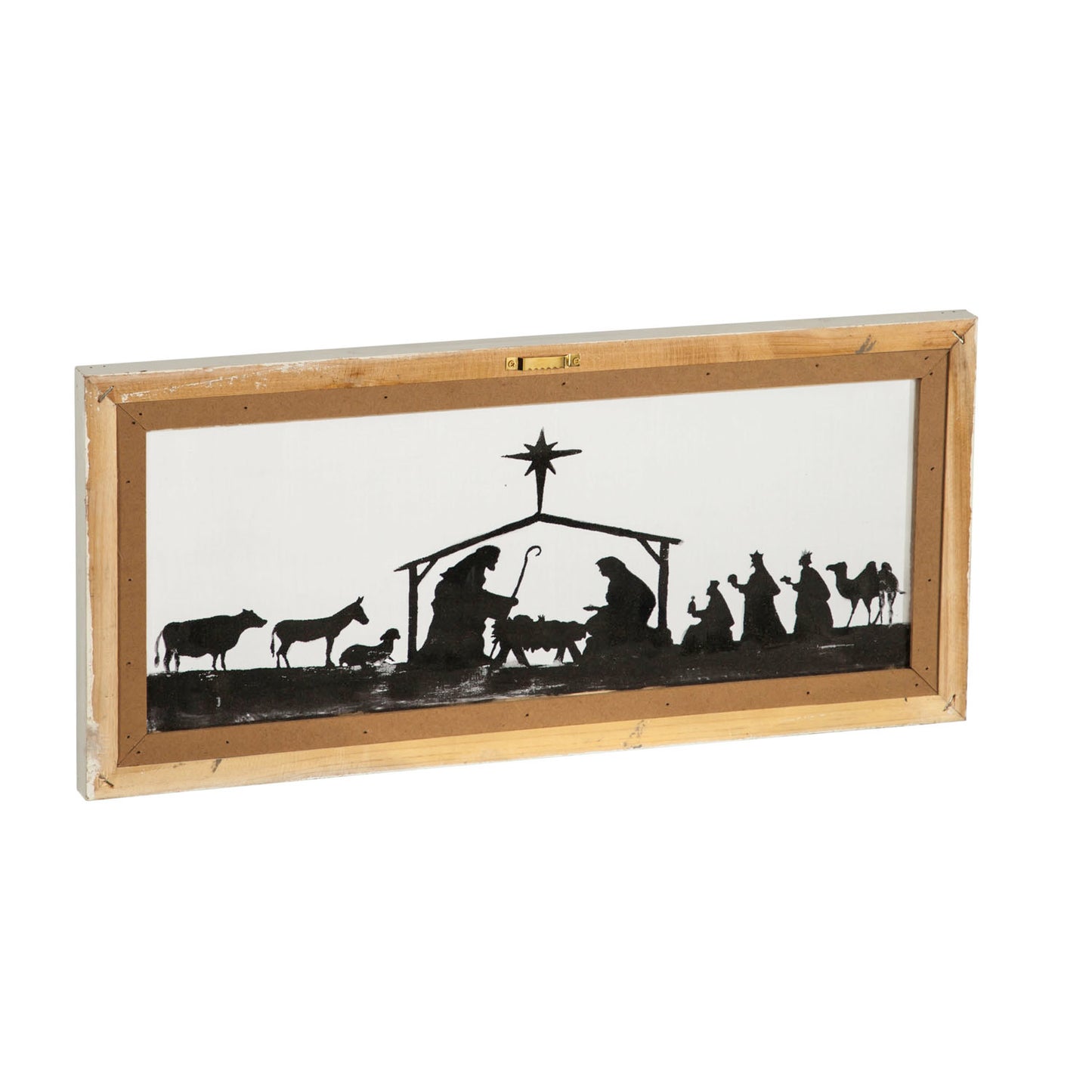 Nativity Scene Wood Framed Picture