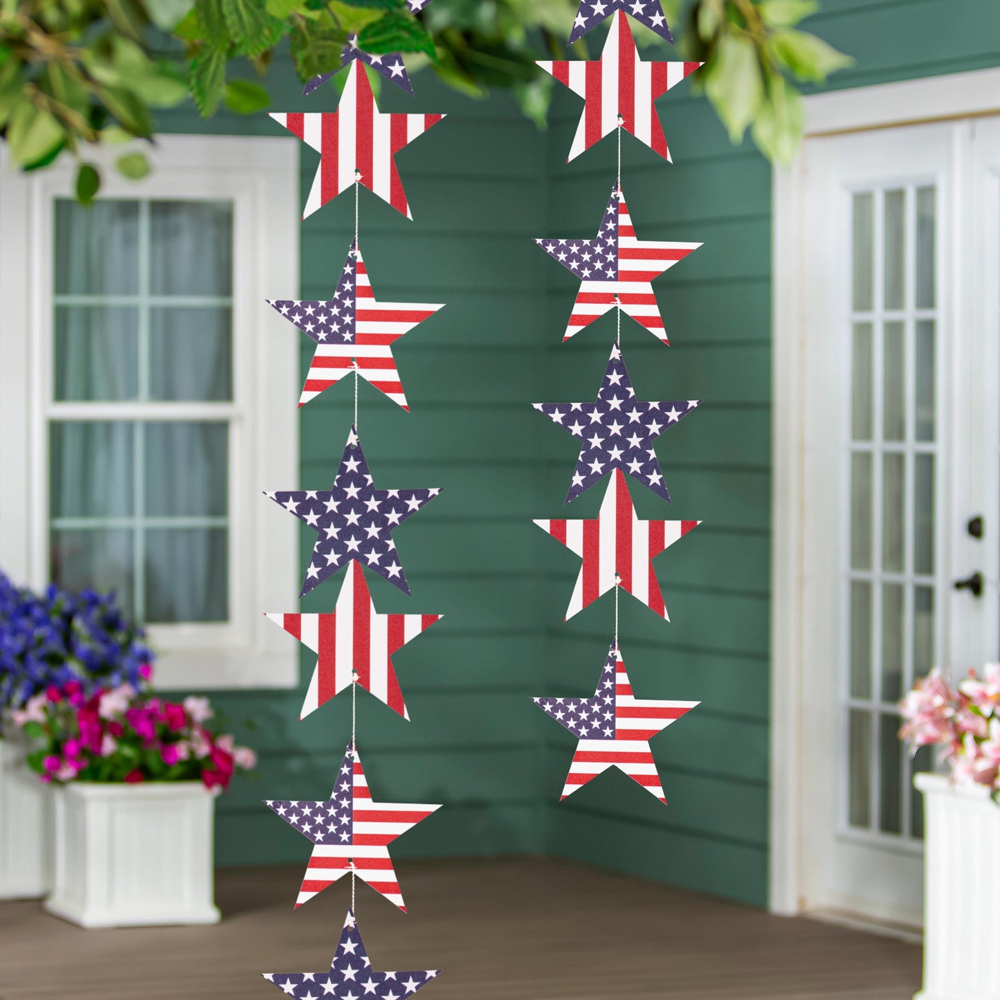 Patriotic Star Hanging Tree