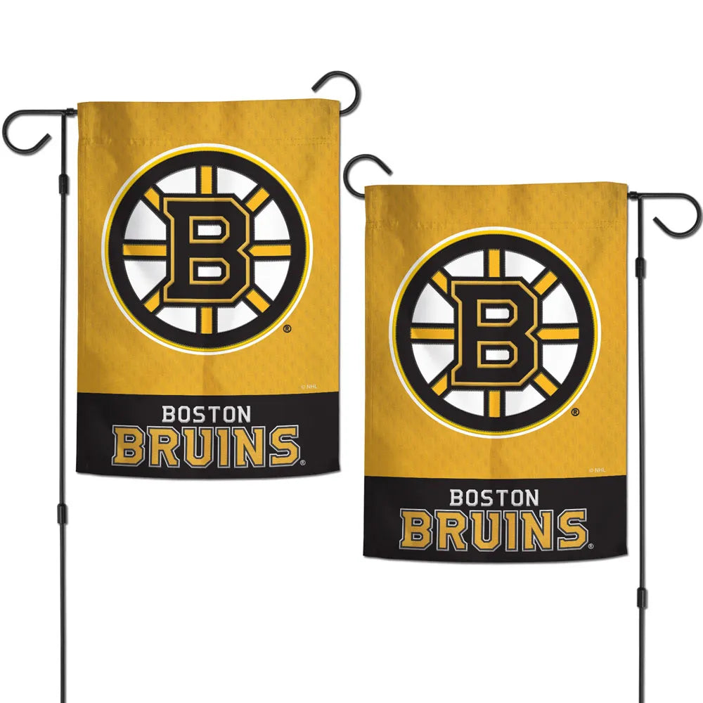 12.5"x18" Boston Bruins Printed/Applique Garden Flag; Polyester