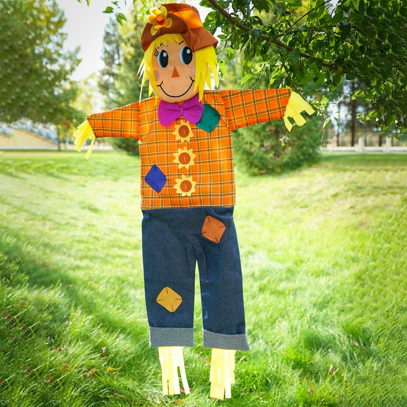 Autumn Scarecrow Wind Friend Windsock; Polyester