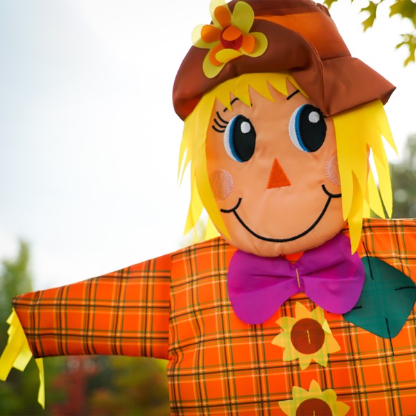 Autumn Scarecrow Wind Friend Windsock; Polyester