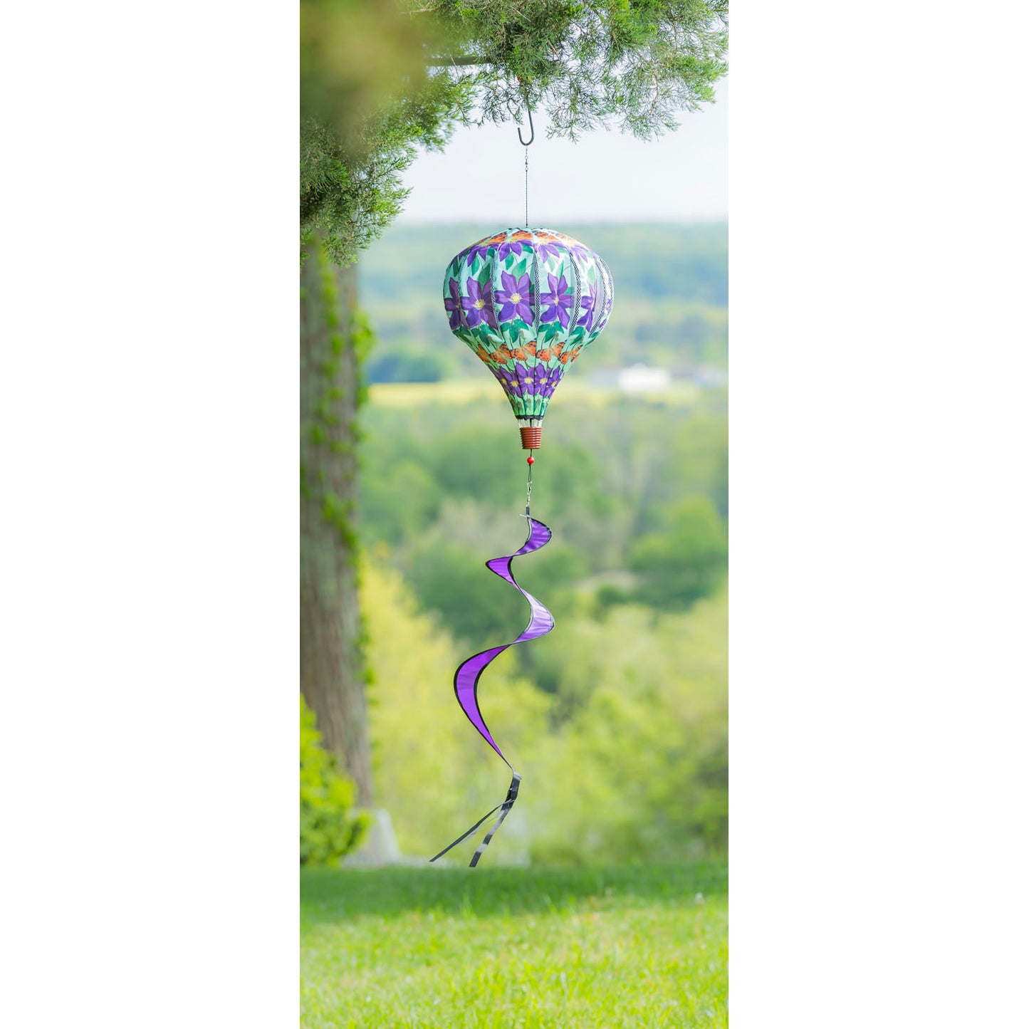 Home Clematis Hot Air Balloon Spinner; 55"L x 15" Diameter