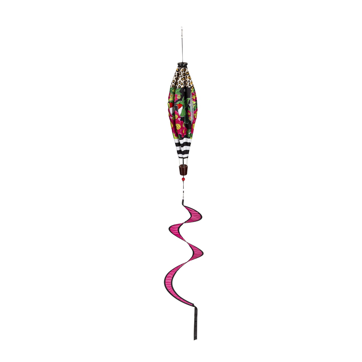 Spring Hummingbird Hot Air Balloon Spinner; 55"L x 15" Diameter