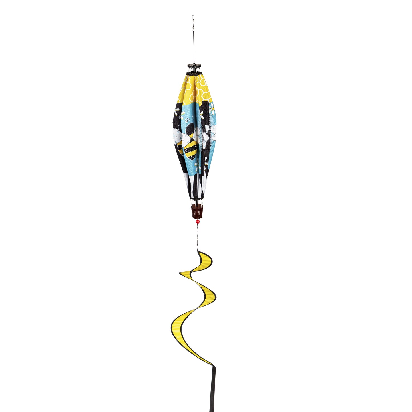 Buzzing Bee Hot Air Balloon Spinner; 55"L x 15" Diameter