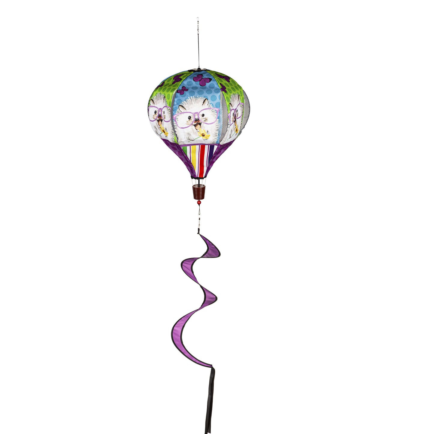 Hedgehog Pal Hot Air Balloon Spinner; 55"L x 15" Diameter