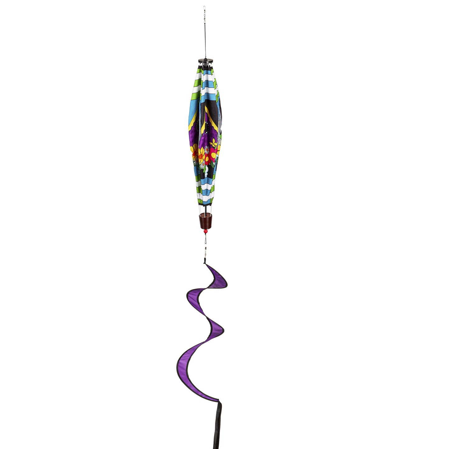 Daisy Birdhouse Hot Air Balloon Spinner; 55"L x 15" Diameter